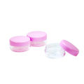 Pink Lid Small Plastic Cosmetic Jar